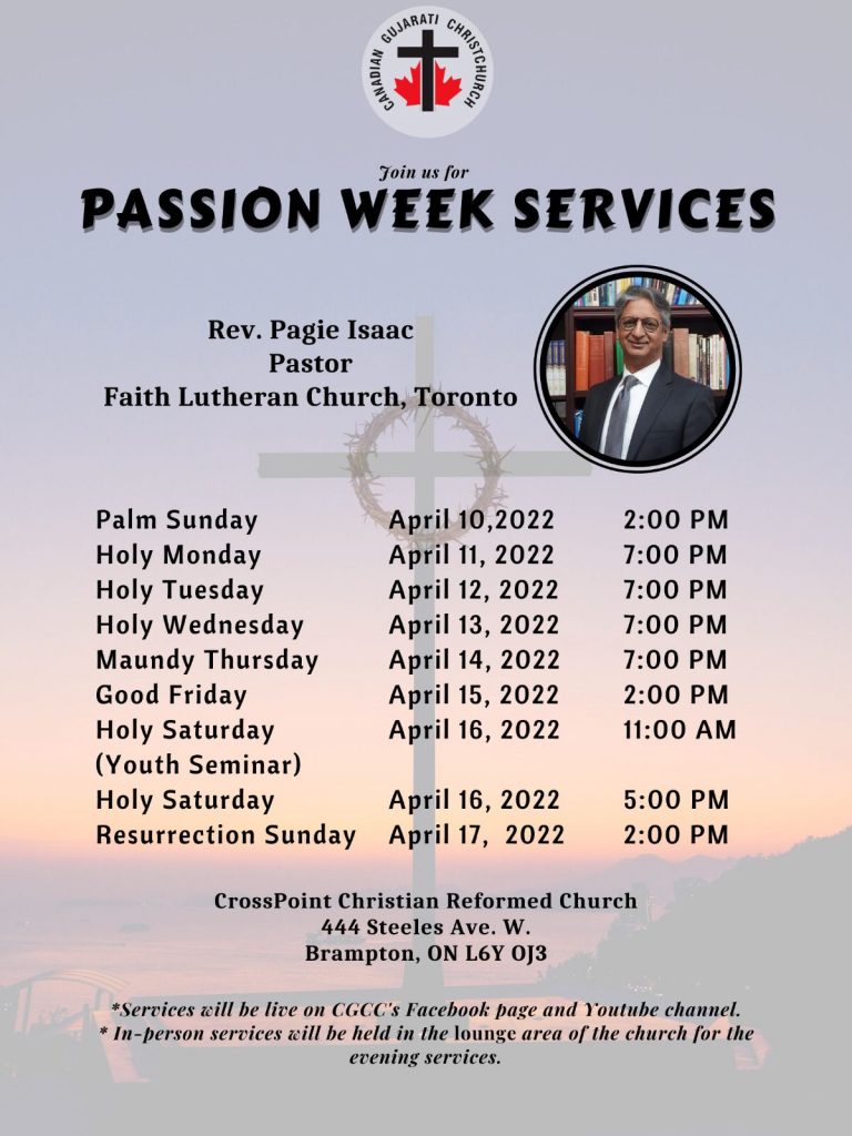 2022 - PASSION WEEK WITH REV PAGIE ISAAC